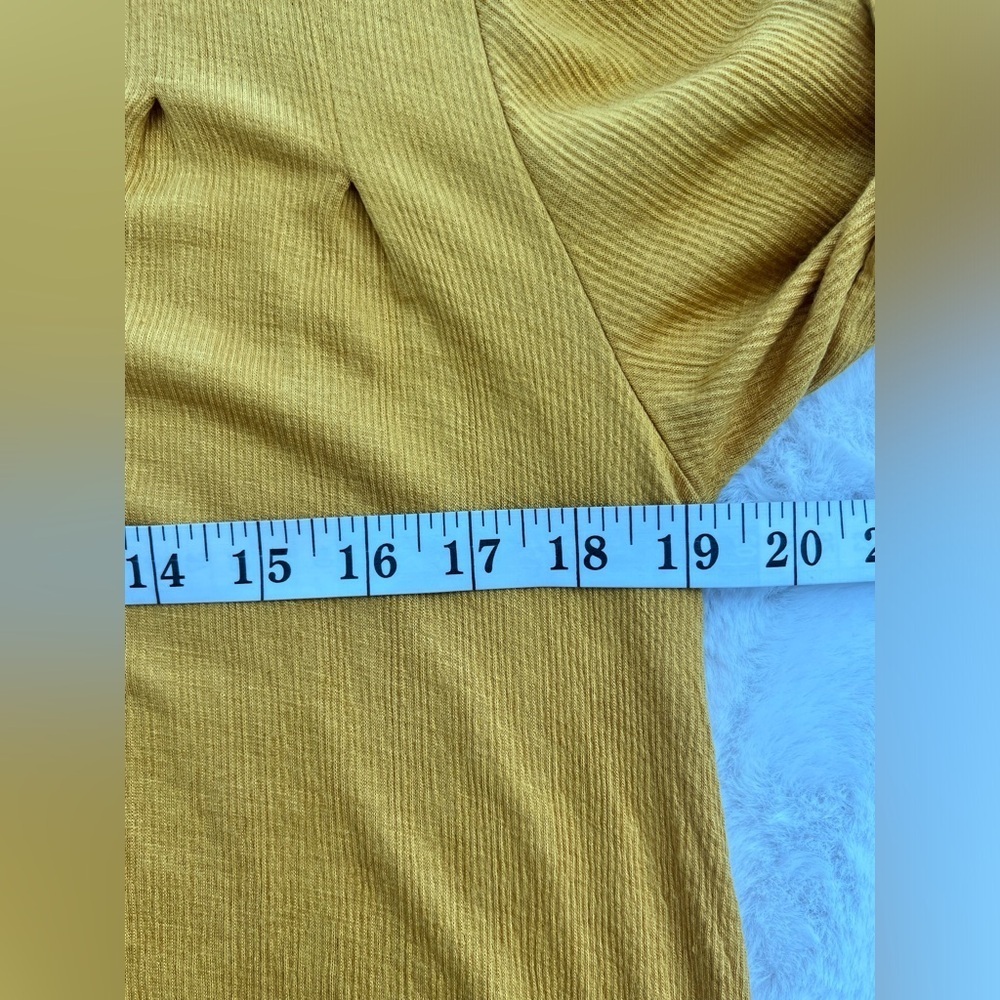 Free People Summer Strutting Yellow Long Sleeve Mini Dress Size Medium - Picture 7 of 11